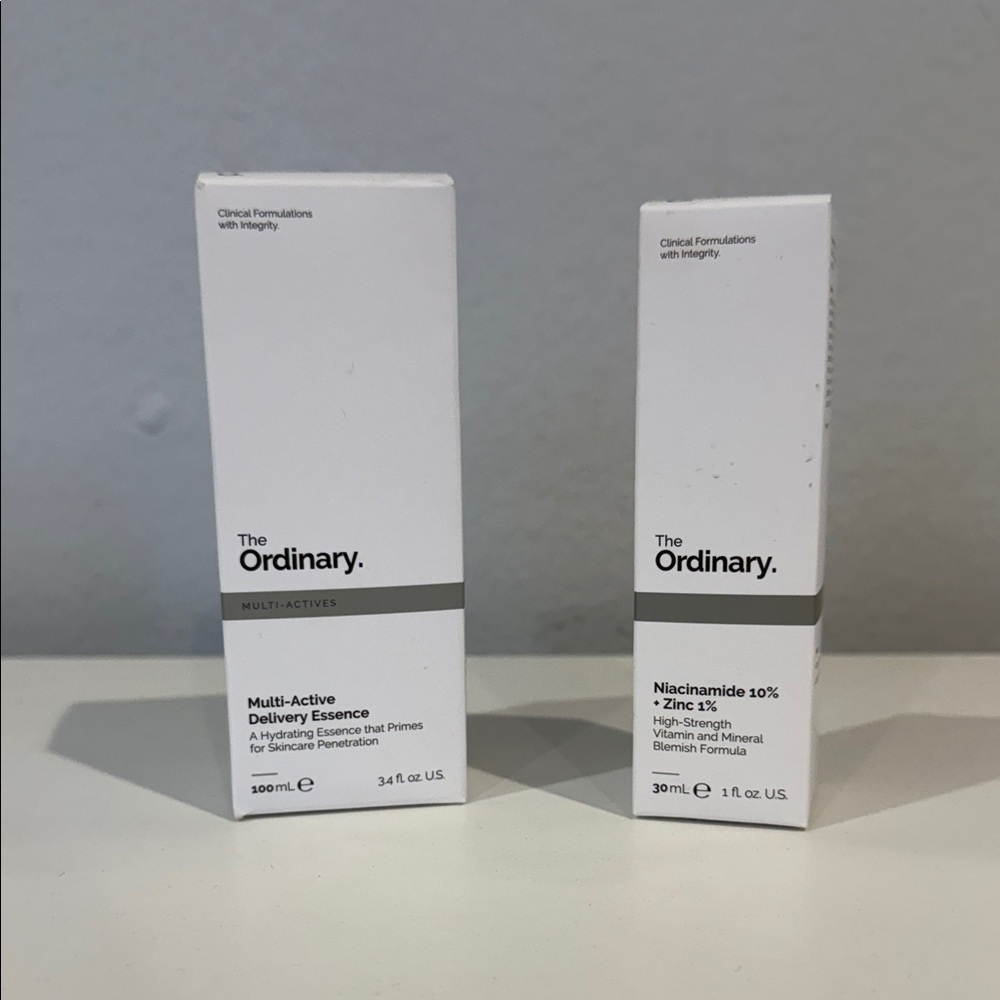 NEW The Ordinary Multi-Active Delivery Essence and Niacinamide 10% + Zinc 1%